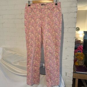 Lauren Ralph Lauren Women Floral Print Premier Skinny Ankle 5 Pockets Size 8